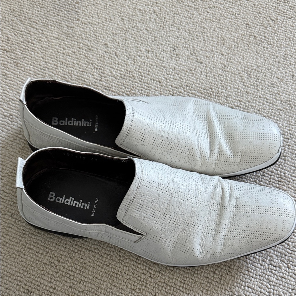 Vintage Baldinini White Men's Loafers